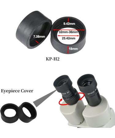 AUNMAS 2PCS Eyepiece Cover Binocular Eye Cups Replacement Guard - 36mm Diameter Stereo Microscope Accessory (KP-H2 Flat Angle) - Buy Online on GoSupps.com