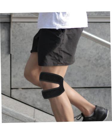 Patella Knee Brace - Portable Band for Knee Support Fitness & Cycling | Adjustable Black Knee Strap - 42x9x1CM - Buy Online on GoSupps.com