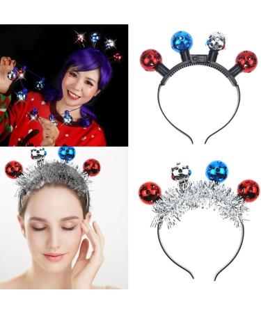 TQUXNGA Disco &Tinsels Shape Headband for Women Fashion LED Hair Hoop Christmas Party Hairband Woman Hair Accessories - Buy Online on GoSupps.com