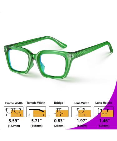 VISOONE Trendy Blue Light Blocking Glasses - Square Spring Hinge | Anti-Computer Glare for Gaming | Stylish Eyewear for Women & Men | YALE - Buy Online on GoSupps.com