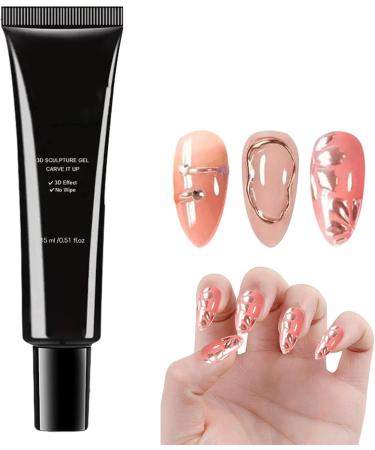  LearnLyrics 3D Nail Gel 15ml Clear Molding Glue | Long-Lasting UV for Nail Art No-Wipe Clear Powder Sculpting Gel for Women Girls and Beginners - Buy Online on GoSupps.com