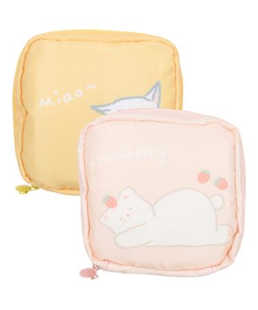 Plafope 2-part wallet for teenage girl Deco-design cute tag bag for the outside area portable tampon storage pockets napkin pads portable