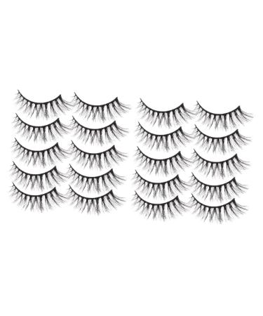 Beavorty 20 Pairs Fake eyelashes makeup mascara kit para pesta as eyelash mascara fake lashes bulk eyelashes 1 count (Pack of 1) As Shownx2pcs