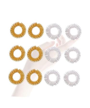 Beavorty 20st finger massage ring pink bathroom accessories spiky sensory stress reduce sensory acupressure finger rings sensory fingertips mini tools