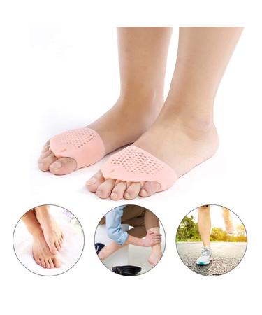 Finger separator gel 1 pair for correction of the toes hallux valgus toe savings from silicone bunion concealer to relieve pain after sporting activities for day & night (meat -colored)