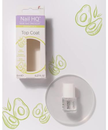 Nail HQ Essentials Top Coat - Clear Nail Treatment 8ml - Buy Online on GoSupps.com