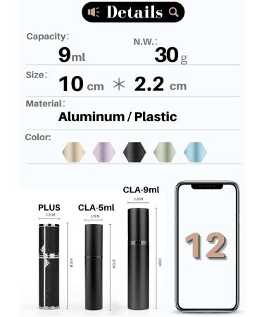 AsaNana Perfume Atomiser Refillable & Travel Size Perfume Bottle 9 ml (P9-Black) - Buy Online on GoSupps.com