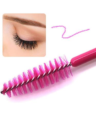 guohanfsh 50Pcs Eyelash Mascara Wands Disposable Makeup Brushes Eyebrow Applicator Cosmetic Tool Black + Rose Red - Buy Online on GoSupps.com