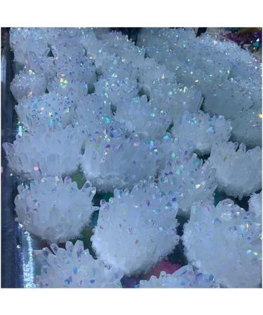 Natural Crystal Cluster Plated White Crystal Cluster Reiki Stone Crystal Tip House Decorative Specimens Crude Mine 1pc - Buy Online on GoSupps.com