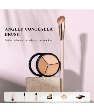 Bethy Beauty Angled Under Eye Concealer Brush Finger Shape Nose Contour Makeup Brush for Liquid and Cream Blending and Diffusing Small Foundation Brush Cosmtic Tool Smooth Canvas - Buy Online on GoSupps.com