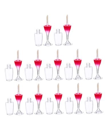 12pi ces Tubes Gloss Rechargeable Forme De Verre Pied Pour Maquillage Portable Transparent Pratique