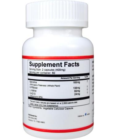 EnergyPlus+ | Energy & Focus Enhancer with Spirulina & D-Ribose | Healthy Metabolism Support | 120 Veg Caps | Made in USA - Shop Now - Buy Online on GoSupps.com