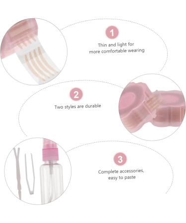 FOMIYES 3 Sets Double Eyelid Sticker Photocard Keychain Breathable Eyelid Tape Instant Eye Lift Beautifying Eye Stickers Make up Kit Lifting Belt Beautiful Eyes Pink Double Eyelid Fiber - Buy Online on GoSupps.com