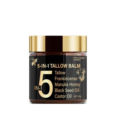Grospe 5-in-1 Tallow Balm Premium Honey & Beef Tallow Cream Deeply Hydrates & Nourishes the Skin Reduce Fine Lines Suitable for Dry and Sensitive Skin Care 50g