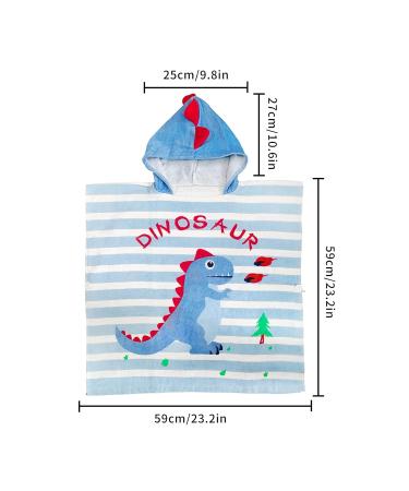 Supgomax Hooded Bathing Poncho for Kids | Cartoon Dinosaur Beach Towels | Absorbent Child Bath Towels for Swimming & Showers - Buy Online on GoSupps.com