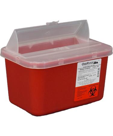 Oakridge Products One Gallon Sharps Containers with Pop Up Lid - 2 Pack - Buy Online on GoSupps.com