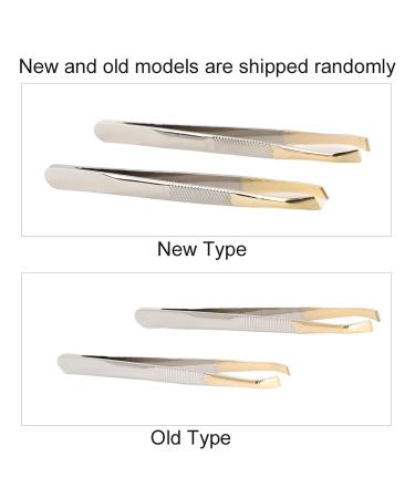 2 Pack Eyebrow Tweezers - Professional Stainless Steel Hair Removal Tools for Perfect Brows | International Shipping - Buy Online on GoSupps.com
