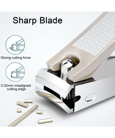 Rnitle Professional Nail Clipper Set - Stainless Steel Fingernail & Toenail Clippers with Catcher & File | 63mm for Easy Use - Buy Online on GoSupps.com