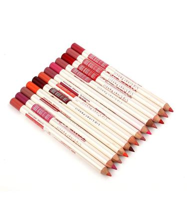 Buy Matte Long Lasting Lip Liner Set - 12 Waterproof Colors | Soft Texture Makeup Tool - Buy Online on GoSupps.com
