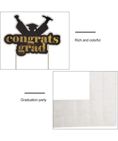 jojofuny 39 Pcs Insert Card Grad Cupcake Toppers Cake Decoration Party Supplies Grad Party Cupcake Toppers Graduation Cap Graduation Fruit Pick Decorative Topper Set The Paper Toothpick Blackx3pcs 20X14.5X0.1CMx3pcs - Buy Online on GoSupps.com
