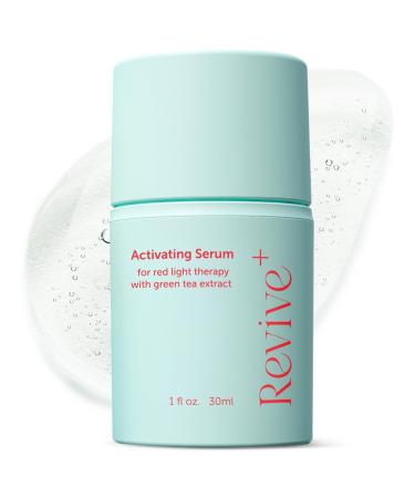 Red Light Therapy Activation Serum - Amplify Effects & Reduce Wrinkles with Hydrating Serum for Face - Green Tea Serum - Hydrating Face Serum Skin Care Routine - Hyaluronic Acid Serum for Face - 1oz