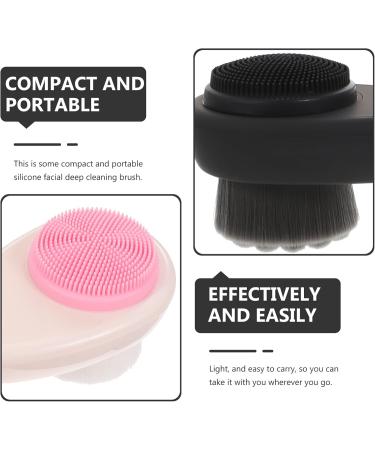 Frcolor Cleaning Brush Face - 2PCS Double-Sided Manual Facial Cleansing Tool for Home Use - Portable Face Brush - Buy Online on GoSupps.com