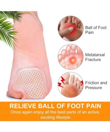 Kimihome Metatarsal Pads 8 Count Gel Cushions - Protect & Relieve Ball of Foot Pain - 4 Pairs - Buy Online on GoSupps.com