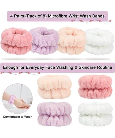 Shintop 8 Pieces Face Wash Bracelets - Purple White Lotus Pink & Adzuki Red | International Shipping Available - Buy Online on GoSupps.com