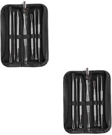 WOONEKY 14 Pcs Blackhead Extractor Blackhead Removal Tool Extractor Tools Comedone Extractor Silver - Buy Online on GoSupps.com