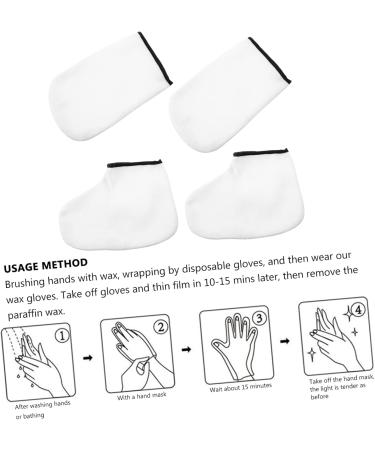 minkissy 6 Pairs Hand and Foot mask Wax Hand Gloves Women Skin SPA Accessory Paraffin Wax Mitt Wax Tools Paraffin Wax for Hands Wax Bath Gloves moisturizing White Foot Bag Knitted Fabric - Buy Online on GoSupps.com