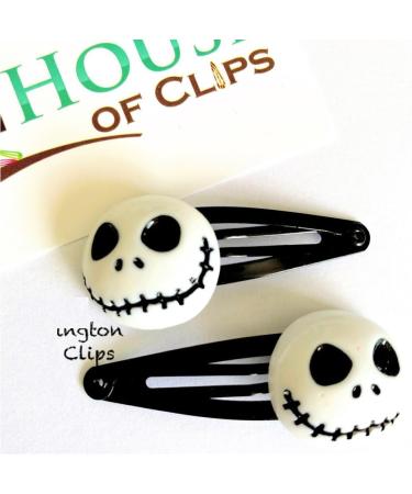 Cartoon Skull Barrettes Halloween Hair Clips Gothic Hair Clips Scary Halloween Hair Accessories Halloween Snap Clips (1 pair) - Buy Online on GoSupps.com
