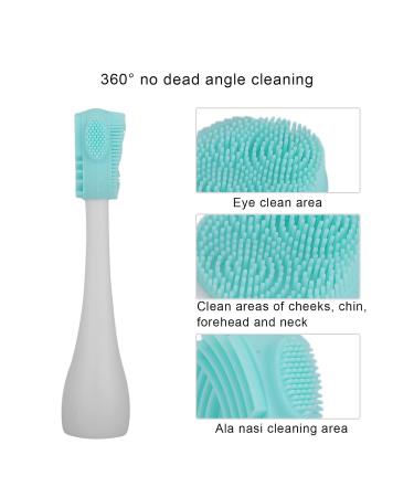 5-Piece Manual Silicone Face Cleaning Brush Set - Portable Deep Cleaning & Facial Massage Washer (Green) | Best eCommerce Deals - Buy Online on GoSupps.com