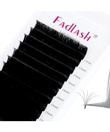 Fadlash Easy Fan Lashes C Curl 0.03 13-16mm Mixed Length Russian Eyelashes - Natural Self Fanning Blooming Extensions - Buy Online on GoSupps.com