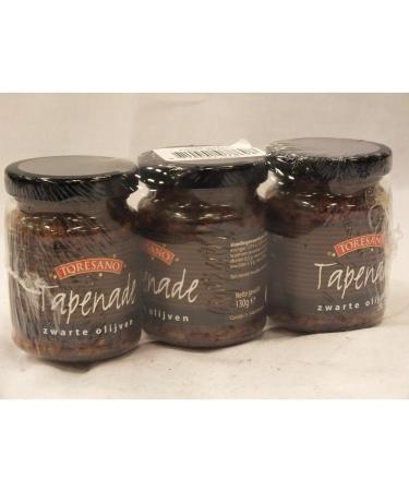 Toresano Tapenade Zwarte Olijven 3 x 130g jar (Black Olive Tapenade)