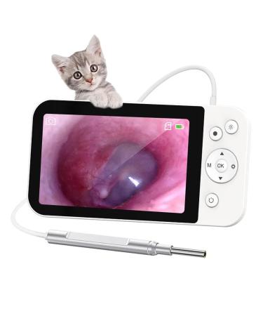 5IN Ear Wax Removal Tool Luminous Ear Spoon with Screen 500 Megapixel HD Ear Camera 360 & 1080P Image 3.9mm Macro Lens ABS+PC Material 3.9mm Probe Diameter for Kids/Adults/Pets