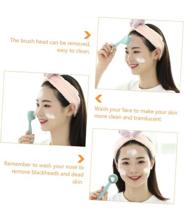 Angoily Manual Blackhead Removal Brush 2 Sets Cleansing Brush Face Wash Brush Silicone Face Scrubbers Exfoliator Facial Scrub Brush Silicone Silicone Face Brush - Buy Online on GoSupps.com
