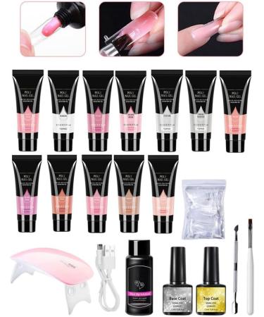 LOUMMRCY PolyGel Nail Kit All-in-One Starter Set for Nail Extensions & Art | 8 Pieces French Nail DIY Kit for Beginners & Home Manicure - Buy Online on GoSupps.com