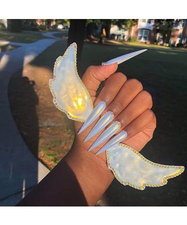 White Pearl Chrome Nail Powder - Aurora Ice Shimmer Pigment for Nails | Mirror Effect Glitters for DIY Nail Art | Perfect Gifts for Women - Buy Online on GoSupps.com