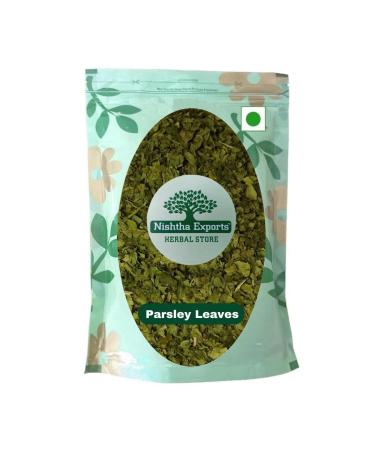 Parsley Leaves (Tea Cut Format)-Petroselinum Crispum-Raw Herbs-Ajwain pattiya-Jadi Booti-Single Herbs (50 Gram)