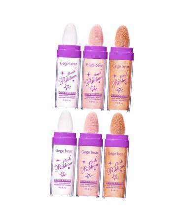 Balacoo 6 Pcs Highlight Pat Powder Face Highlighter Fairy Highlight Powder Patting Glitter Contouring Powder 1 count (Pack of 1) Assorted Colorx2pcs