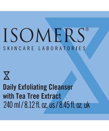 ISOMERS Daily Exfoliating Cleanser with Tea Tree Extract - Gentle Radiant Facial Cleanser for All Skin Types | 240ml - Shop Now - Buy Online on GoSupps.com