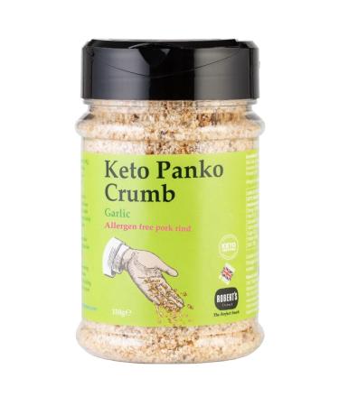Keto Panko Rind Crumb 150g Pot - Available in Multiple Flavours - Keto Gluten & Allergen Free Low Carb High Protein - Handmade in Britain with Family Recipe (Garlic)