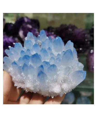 Crystal Rough Natural Crystal Rough 1 pc Natural Quartz Crystal Cluster Stone Blue Ghost Quartz Cluster for fengshui
