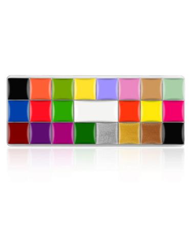 Ccbeauty Body Painting Colors | Professional Oil-based Face Paint Palette (22 Colors) for Halloween Theatrical & Party Art - Buy Online on GoSupps.com