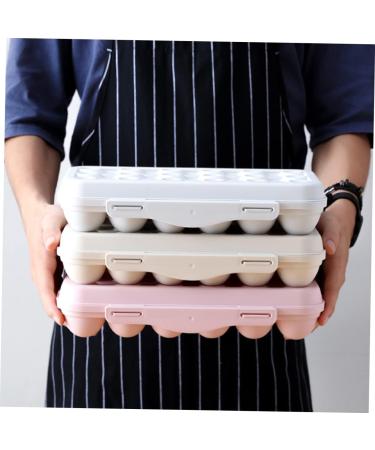 Egg Cartons 2pcs container with lid storage containers for pantry egg dispenser egg plate re-usable - Buy Online on GoSupps.com