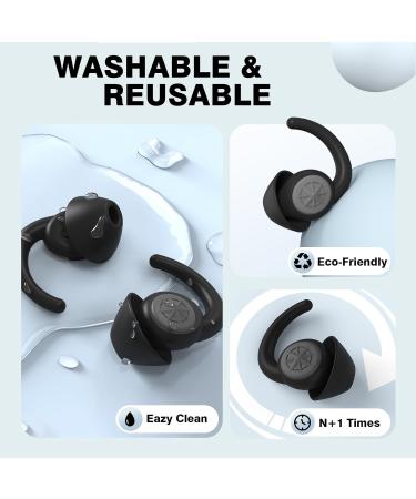 Buy Ear Plugs for Sleeping - NRR33dB Noise Cancelling Soft Silicone Reusable & Washable - 2 Pairs for Side Sleepers - Perfect for Travel & Snoring - Buy Online on GoSupps.com