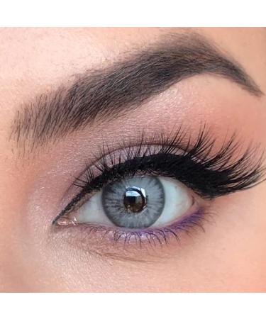 La 'Bella colored contact lenses vegas (diopttria -0.00) -Premium series strongly covering monthly lenses for 3 months marbled light blue color lenses perfect for dark eyes