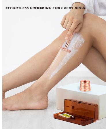 Double Edge Safety Razor for Women & Men - Travel Reusable Stainless Steel Razor with Ultra-Thin Blades - Eco-Friendly & Durable - Buy Online on GoSupps.com