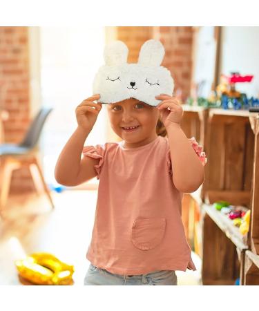 ULIFEMALL Cute Rabbit Sleeping Mask - Soft Plush Bunny Blindfold for Kids and Adults - Buy Online on GoSupps.com