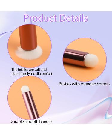 Set of 3 Makeup Brushes: Eye Shadow, Concealer, Lip, Smudge Brush with Tubes - Portable Artificial Fiber Lip Gloss Applicator Wands - Buy Online on GoSupps.com